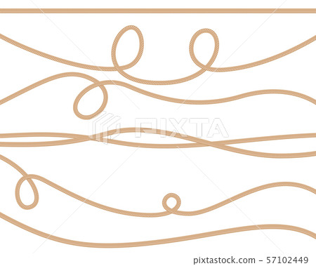 Different ropes set isolated on white background. Different ropes set isolated on white background. 57102449