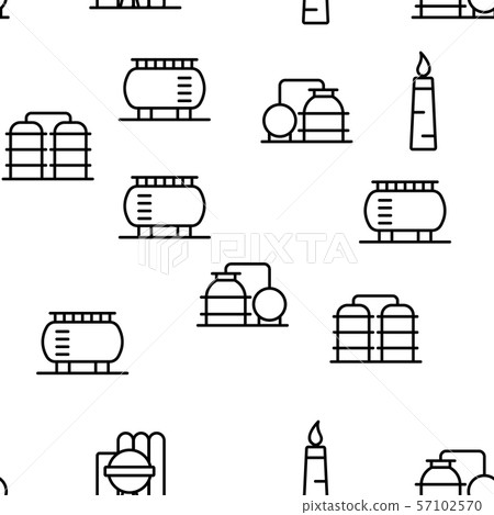 Petrochemical Industry Vector Seamless Pattern 57102570