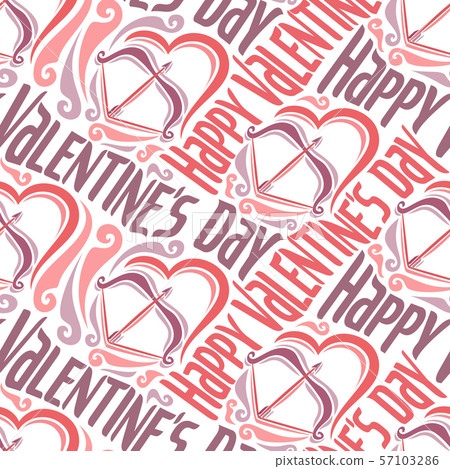 Vector seamless pattern for Valentine's Day - Stock Illustration ...