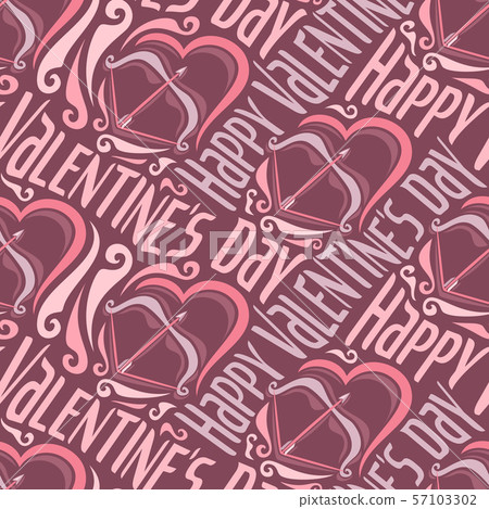 Vector seamless pattern for Valentine's Day 57103302