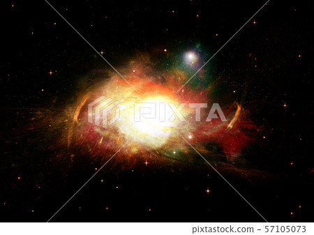 Stars, dust and gas nebula in a far galaxy Stars, dust and gas nebula in a far galaxy 57105073