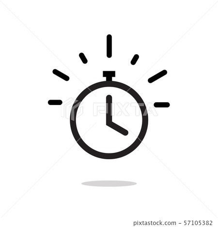 Stopwatch Duration Icon Outline Vector. Hour Timer Stock