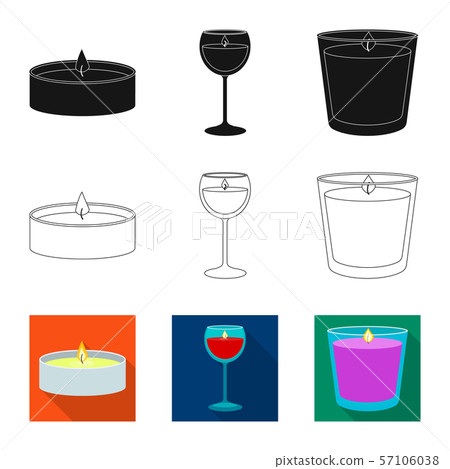 Isolated object of relaxation and flame symbol. Set of relaxation and wax vector icon for stock. Isolated object of relaxation and flame symbol. Set of relaxation and wax vector icon for stock. 57106038