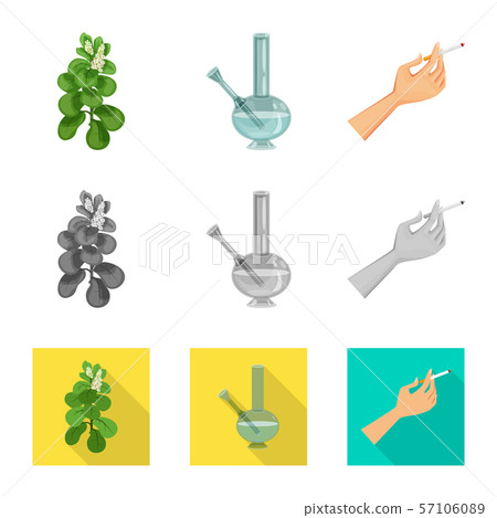 Isolated object of refuse and stop logo. Set of refuse and habit stock symbol for web. Isolated object of refuse and stop logo. Set of refuse and habit stock symbol for web. 57106089