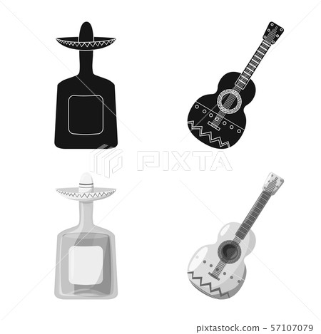 Vector illustration of cafe and Latin icon. Set of cafe and national stock vector illustration. Vector illustration of cafe and Latin icon. Set of cafe and national stock vector illustration. 57107079