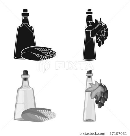 Vector design of healthy and vegetable symbol. Collection of healthy and agriculture stock vector Vector design of healthy and vegetable symbol. Collection of healthy and agriculture stock vector 57107081