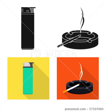 Vector design of refuse and stop sign. Collection of refuse and habit stock vector illustration. Vector design of refuse and stop sign. Collection of refuse and habit stock vector illustration. 57107084