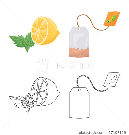 Isolated object of healthy and floral sign. Collection of healthy and gradient vector icon for stock 57107129