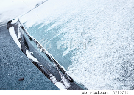 Close up of car windshield and wipers Close up of car windshield and wipers 57107191