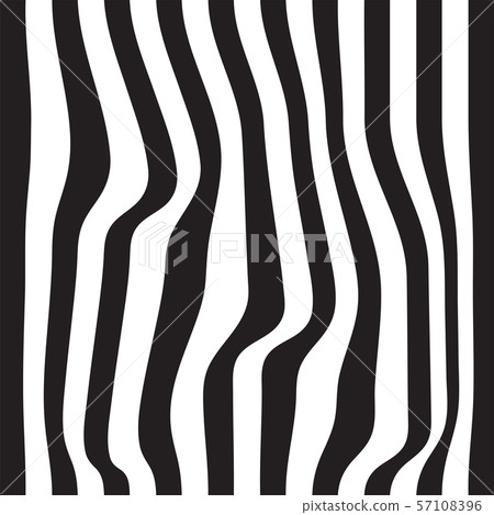 Striped seamless abstract background. black and white zebra print. Vector illustration. eps10 57108396