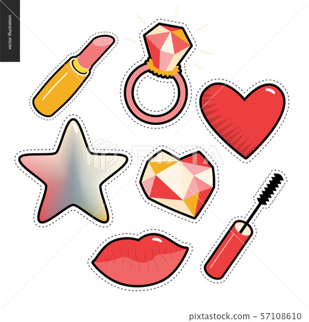 Patches hand drawn set - Stock Illustration [57108610] - PIXTA