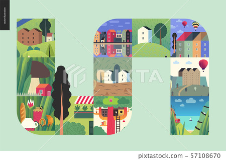 Simple things - houses composition Simple things - houses composition 57108670
