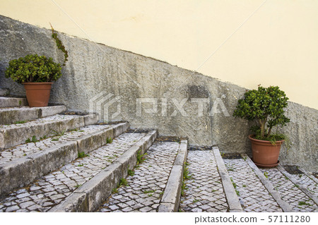 Stone steps in the city 57111280