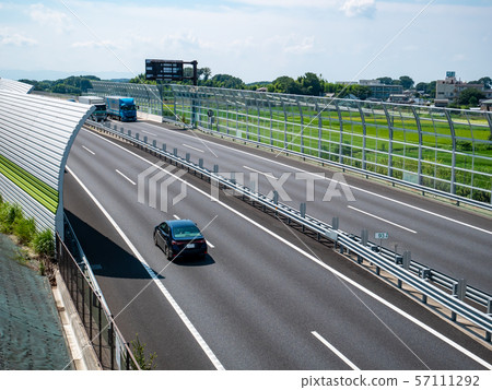 Expressway Ken-O Expressway Hikawadani，Yodogawa 2019.08 d乘用車和卡車 57111292