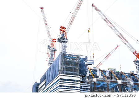 Construction site of condominium / building 57112350