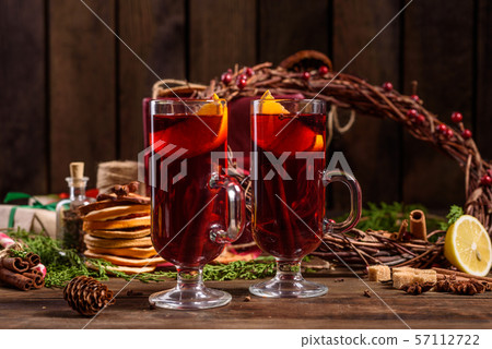 Christmas hot mulled wine  57112722
