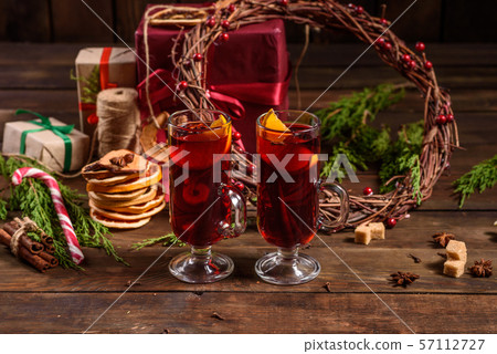 Christmas hot mulled wine  57112727