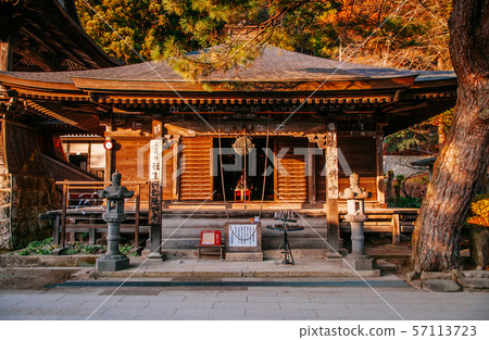 Nenbutsu hall at Yamadera Risshaku ji temple in 57113723