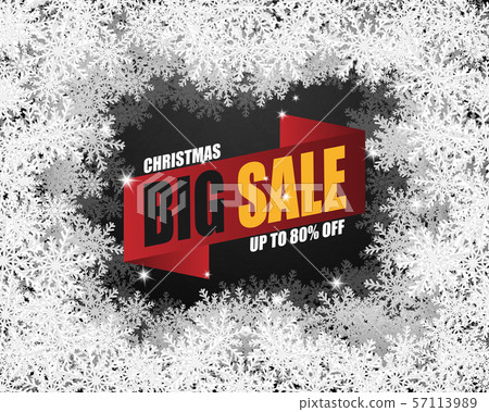 Christmas Celebration sale banner background with 57113989
