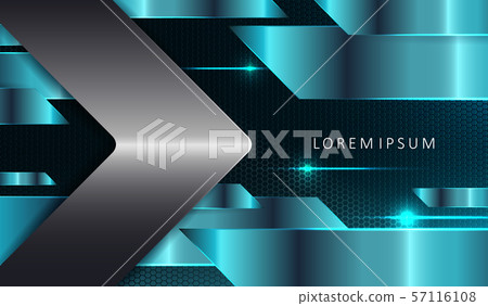 Geometric turquoise dark mesh composition with arrow and stripes Geometric turquoise dark mesh composition with arrow and stripes 57116108