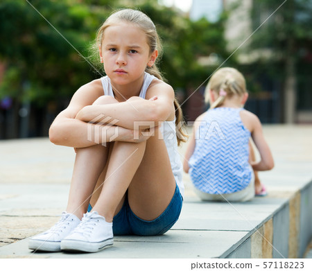 Two quarreled little girls 57118223