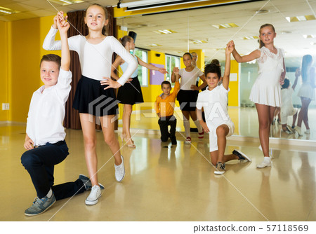 Children studying of partner dance Children studying of partner dance 57118569