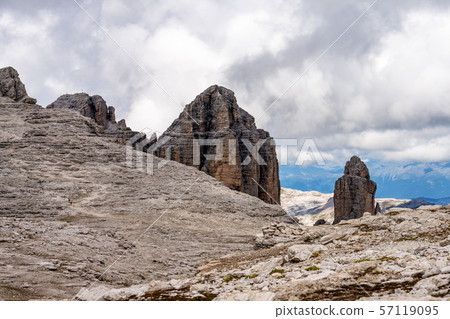 The Sass Pordoi is a relief of the Dolomites, in the Sella group, Italy 57119095