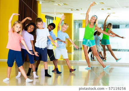 Tweens training movements of modern dance Tweens training movements of modern dance 57119256