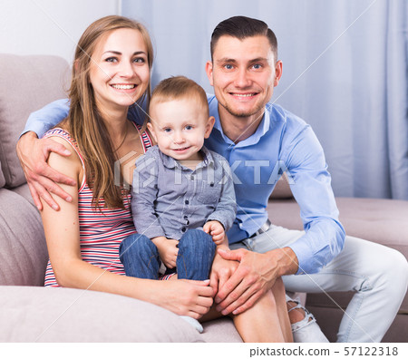 Portrait of cheerful happy family Portrait of cheerful happy family 57122318