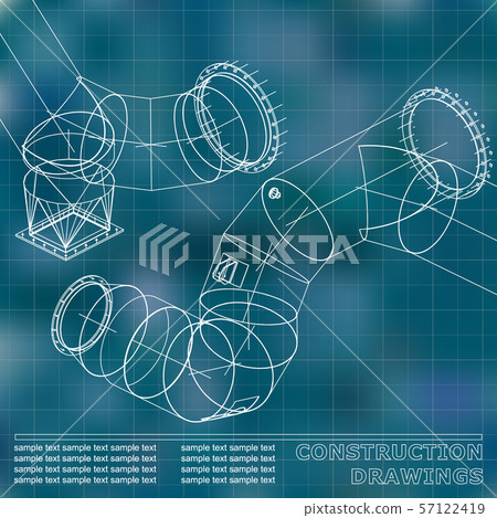 Backgrounds of engineering subjects. Technical illustration Backgrounds of engineering subjects. Technical illustration 57122419
