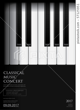 Music Grand Piano Poster Background Template 57125951