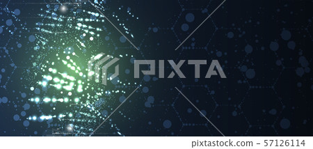 Abstract DNA technology. Science medical concept. 57126114