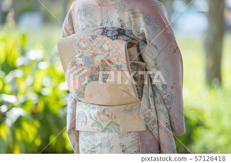 kimono, back view, female 57126418