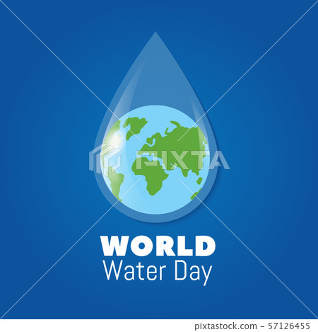 World water day poster. Earth in clear water... - Stock Illustration  [57126455] - PIXTA