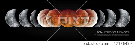 Total Eclipse of the Moon Vector illustration Total Eclipse of the Moon Vector illustration 57126459