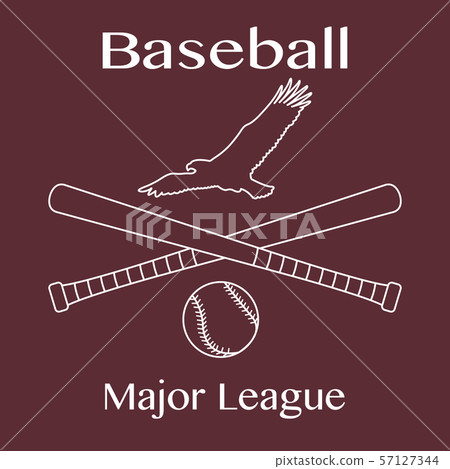 Baseball bats, ball and eagle Vector illustration Baseball bats, ball and eagle Vector illustration 57127344