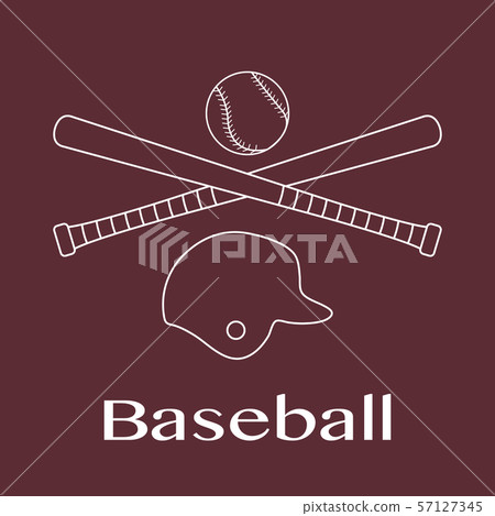 Baseball bats, ball, helmet Vector illustration Baseball bats, ball, helmet Vector illustration 57127345