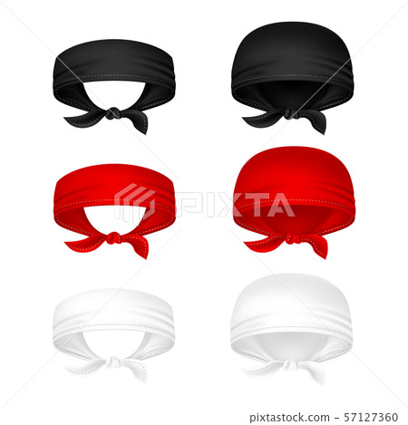 Red, black and white head bandanas vector illustration 57127360