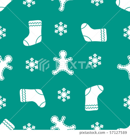 Christmas and New Year 2019 seamless pattern 57127589