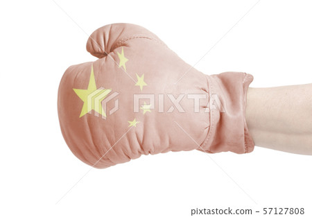 China flag on boxing glove China flag on boxing glove 57127808