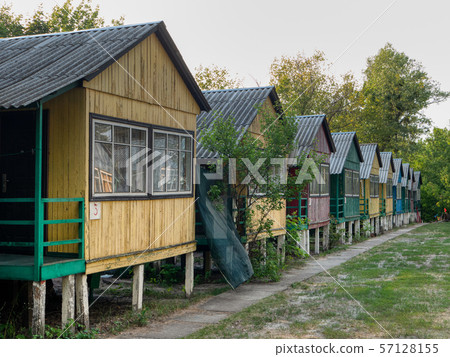countryside place for recreation and day off. row countryside place for recreation and day off. row 57128155