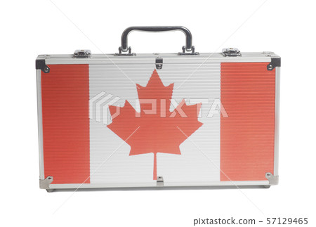Business travel suitcase with Canada flag 57129465