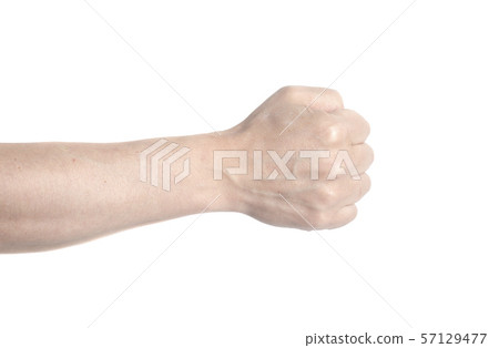 Hand with clenched a fist Hand with clenched a fist 57129477