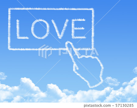 Cloud shaped as Love Message 57130285