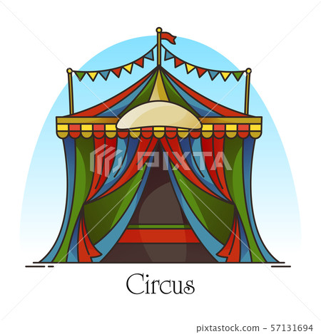 Circus tent or building for entertaining, carnival Circus tent or building for entertaining, carnival 57131694