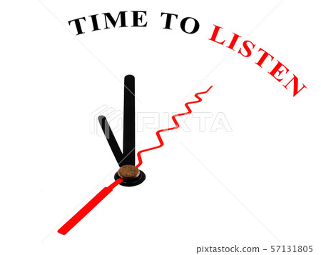 clock with words Time to Listen 57131805