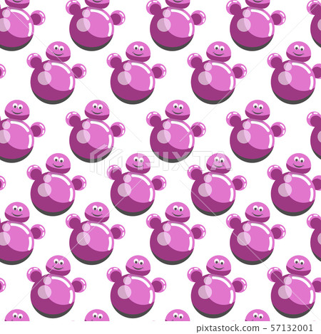 Kid toys vector icons seamless pattern. Children Kid toys vector icons seamless pattern. Children 57132001