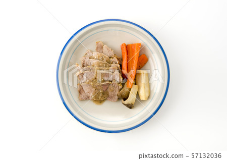 Roast pork with vegetables Roast pork with vegetables 57132036