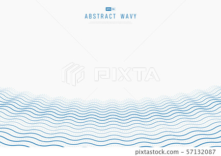 Abstract blue wavy design of simple decoration 57132087