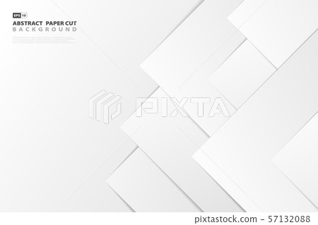 Abstract gradient white paper cut style 57132088